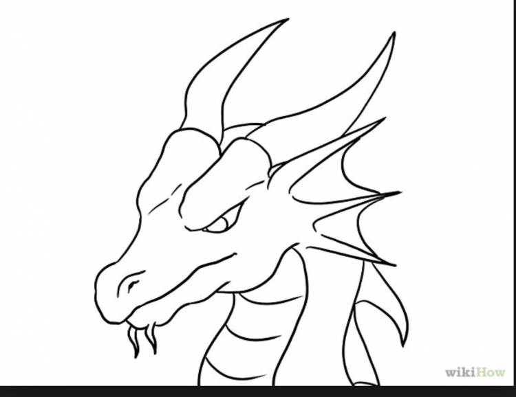 Нарисованная голова дракона