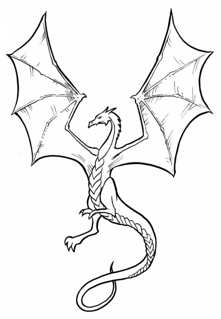 Картинки драконов для срисовки легкие