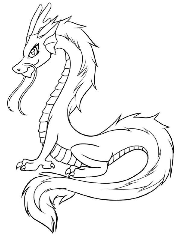 Рисунки китайского дракона для срисовки 