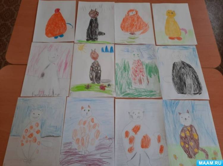Конспект НОД по рисованию «Кошечка» с детьми средней группы 