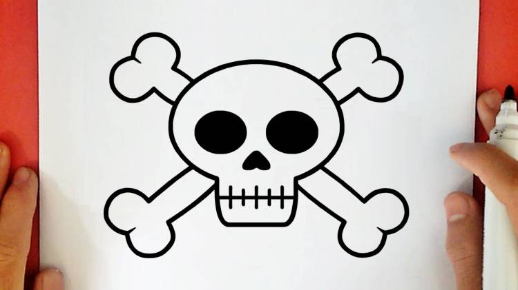 Как очень просто нарисовать пиратский череп