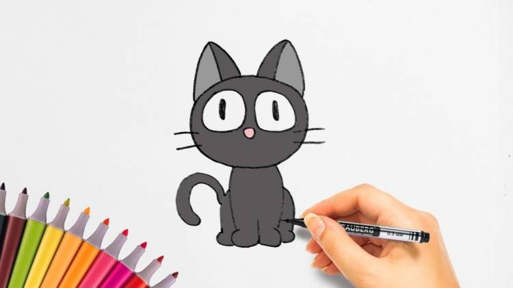 Рисунки для срисовки котики 