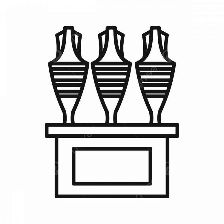 египетские вазы значок стиль контура PNG , история, керамика, план PNG картинки и пнг рисунок для бесплатной загрузки
