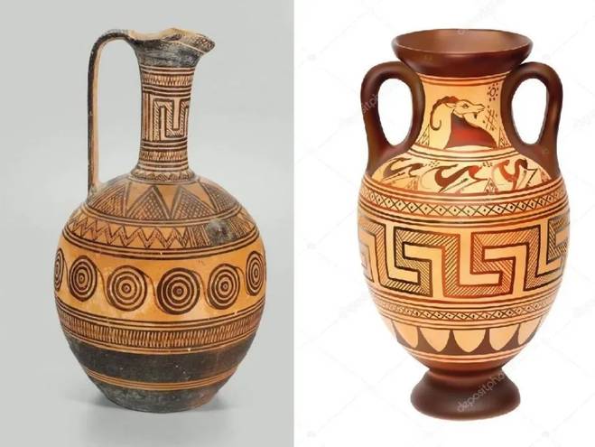 Египетские вазы с узорами