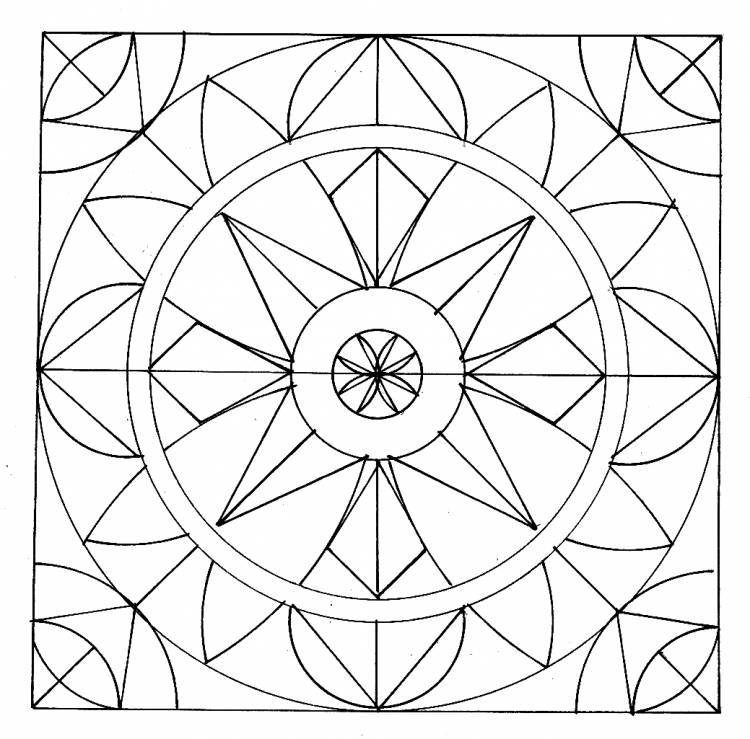 Симметричные узоры из геометрических фигур