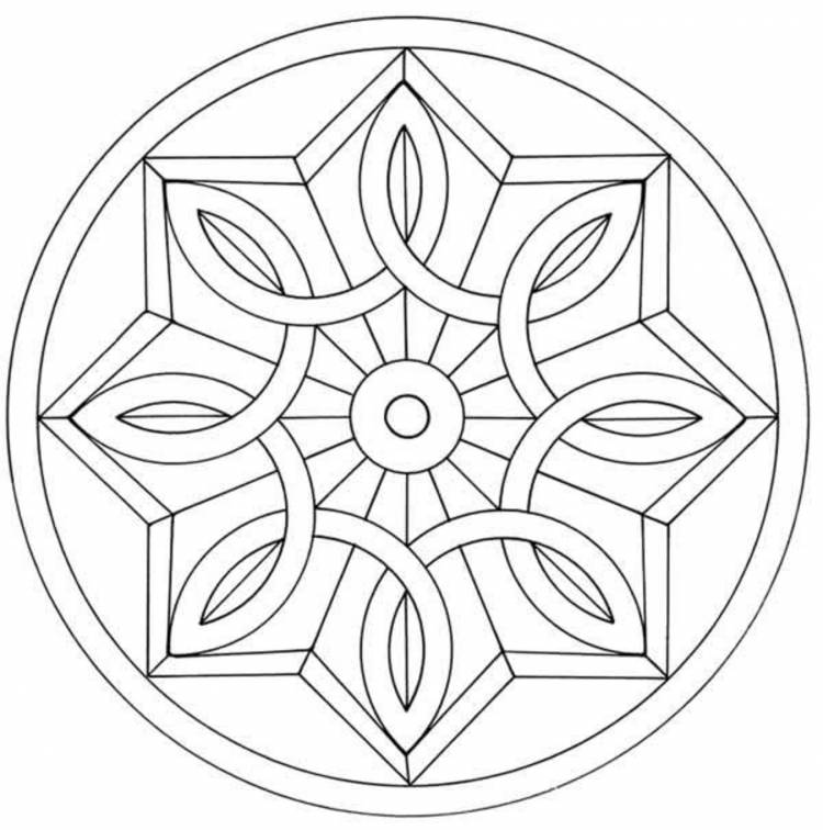 Эскиз орнамент в круге