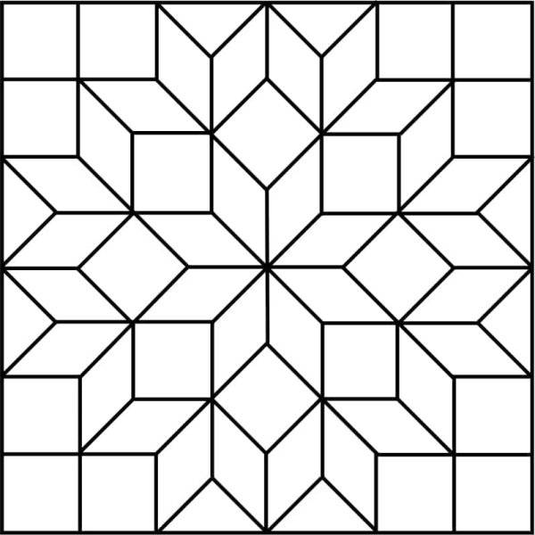 Простые рисунки квадратами 