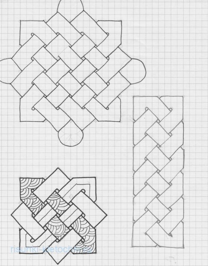 Простые рисунки квадратами 