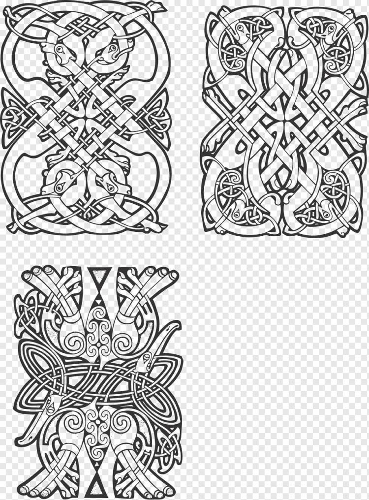 Орнамент Кельтский узел Узор, дизайн, белый, монохромный, симметрия png