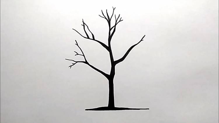 Нарисованное дерево легко