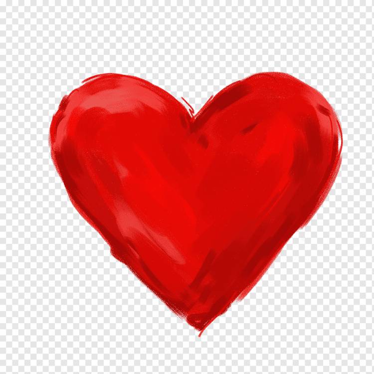 ручная роспись красное сердце, ручная роспись, сердца, картина сердца png