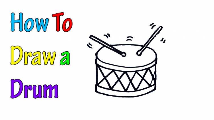 Как нарисовать барабан просто