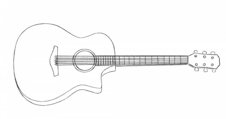 Как нарисовать гитару