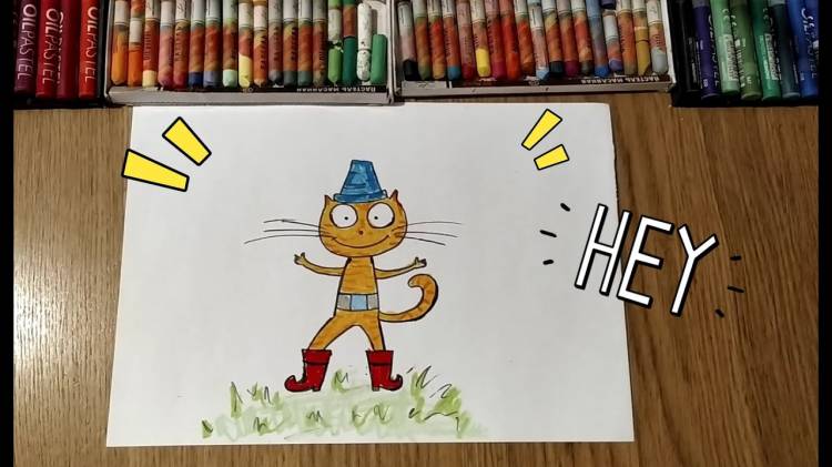 Как нарисовать кота в сапогах
