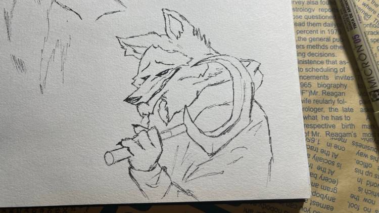 Как нарисовать Волка из Кота в сапогах за