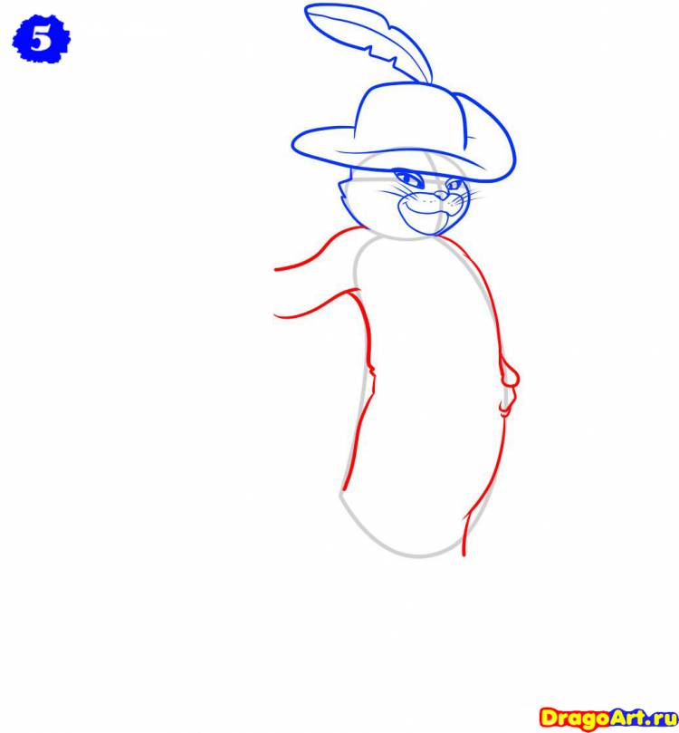 Как нарисовать Кота в Сапогах из Шрека DragoArt поэтапно карандашом