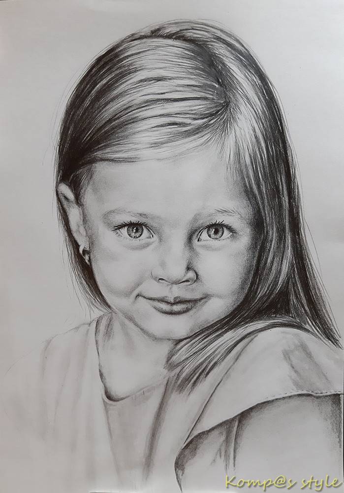Как нарисовать портрет девочки карандашом