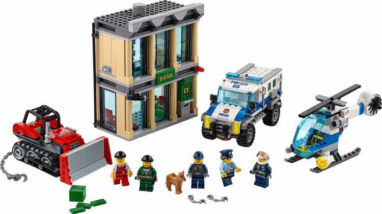 Лего сити ограбление банка на бульдозере