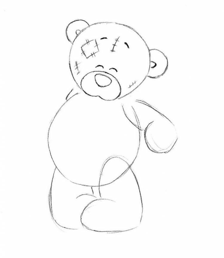 Рисунки медведя карандашом для срисовки 
