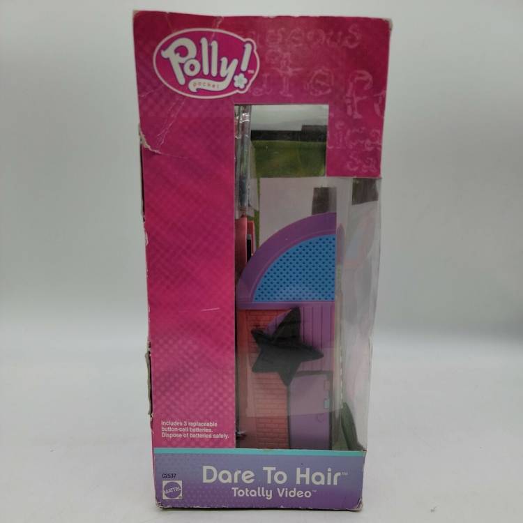 Mattel Polly Pocket Dare To Hair Totally Video Playset Accessories NIB
