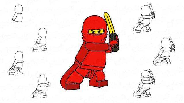 Рисунки Лего Ниндзяго для срисовки 