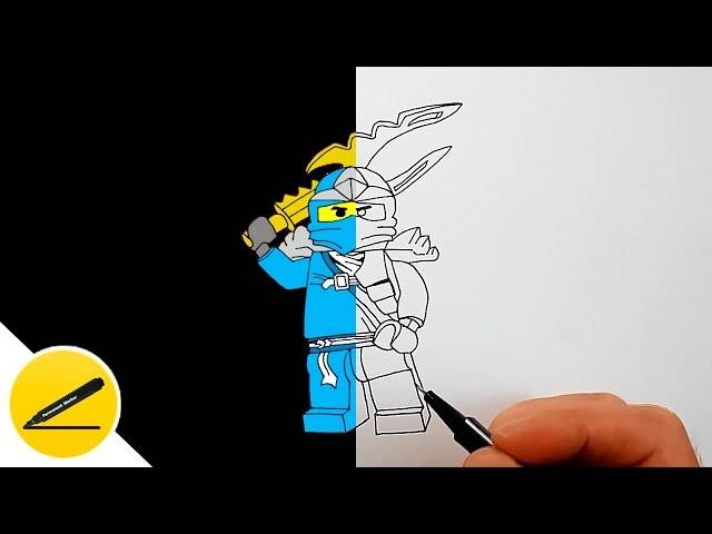 How to Draw Ninjago Jay the Blue Ninja Draw LEGO Ninjago step by step