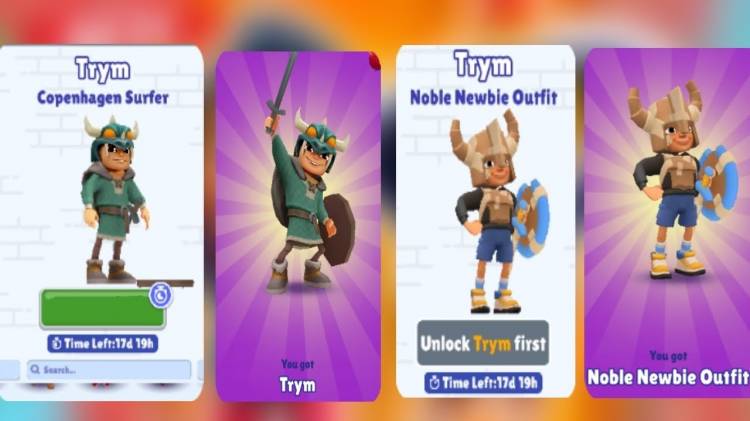 i got trymp with her new outfit Noble Newbie Subway Surfers
