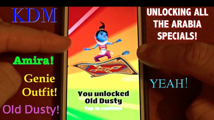 Unlocking Amira, Genie Outfit, and Old Dusty on Subway Surfers!