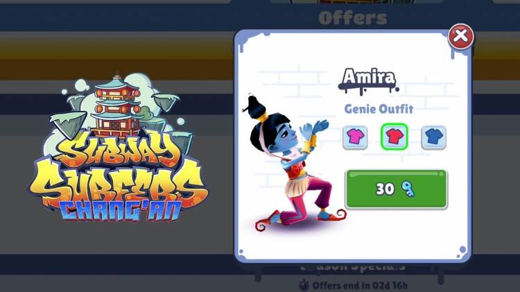 SUBWAY SURFERS CHANG'AN AMIRA GENIE OUTFIT