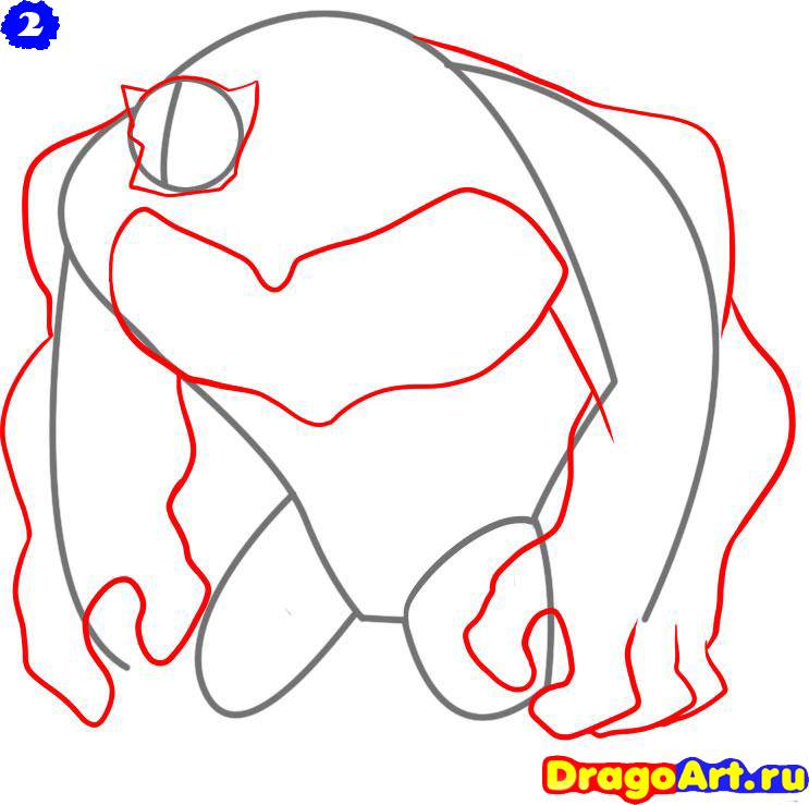 Как нарисовать Гумангозавра из Ben