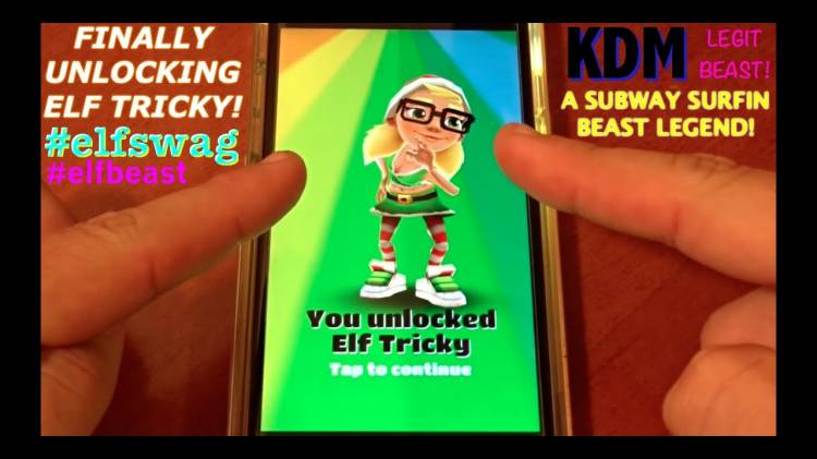 Unlocking Elf Tricky on Subway Surfers!