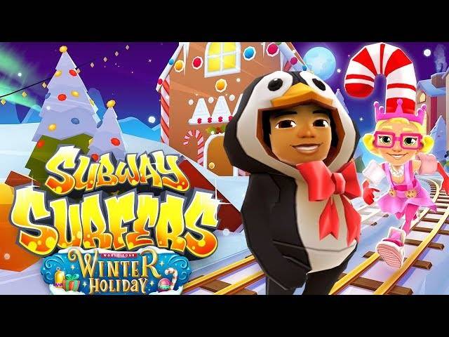 SUBWAY SURFERS WINTER HOLIDAY (ELF TRICKY CANDY OUTFIT) D