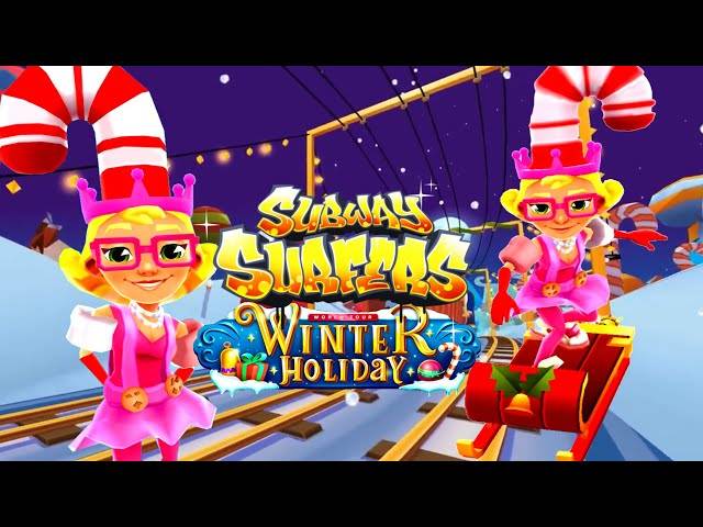 Subway Surfers Winter Holiday NEW Character ELF TRICKY Candy Outfit Unlocking!