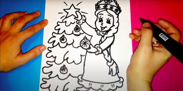 способов нарисовать Снегурочку, с которыми справятся дети и взрослые