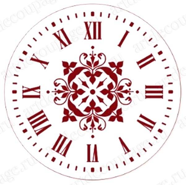 Трафареты для часов с римскими цифрами, орнамент, узоры, Циферблат