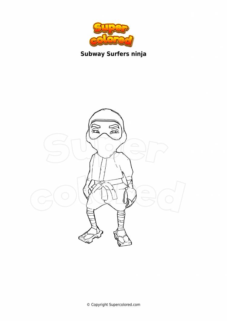 Coloring page Subway Surfers ninja