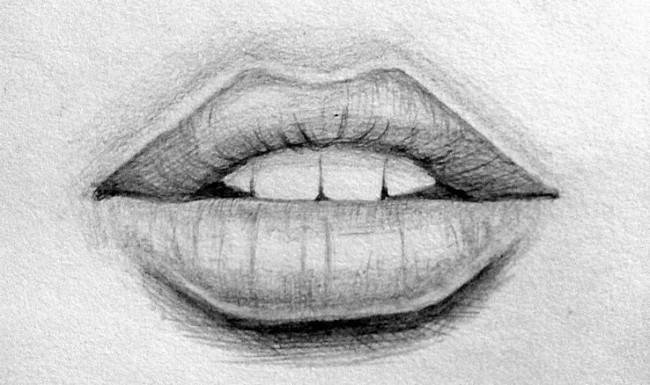 Рисунки для срисовки губы и глаза 
