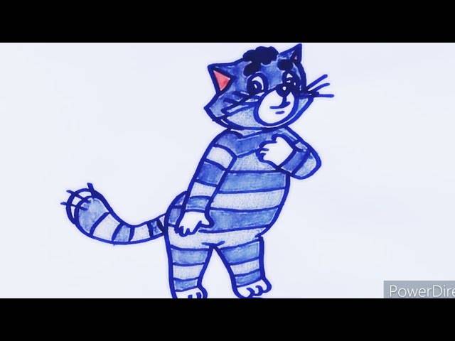 Рисую кота Матроскина из мультфильмаПростоквашино!