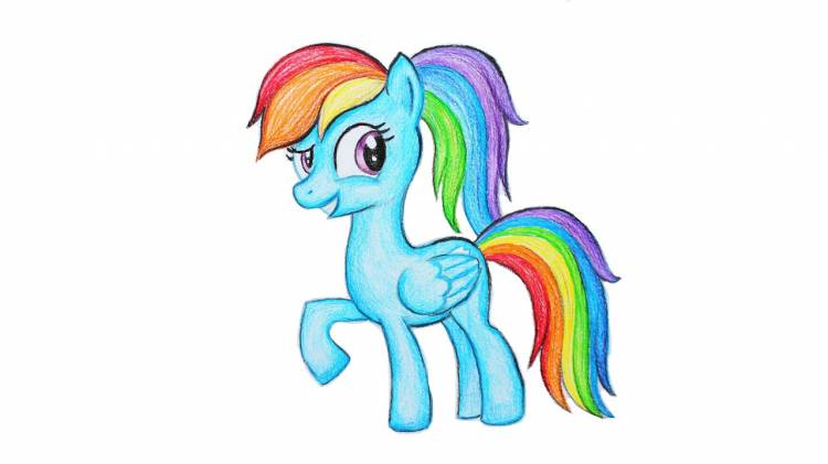 HOW TO DRAW rainbow dash from My Little Pony