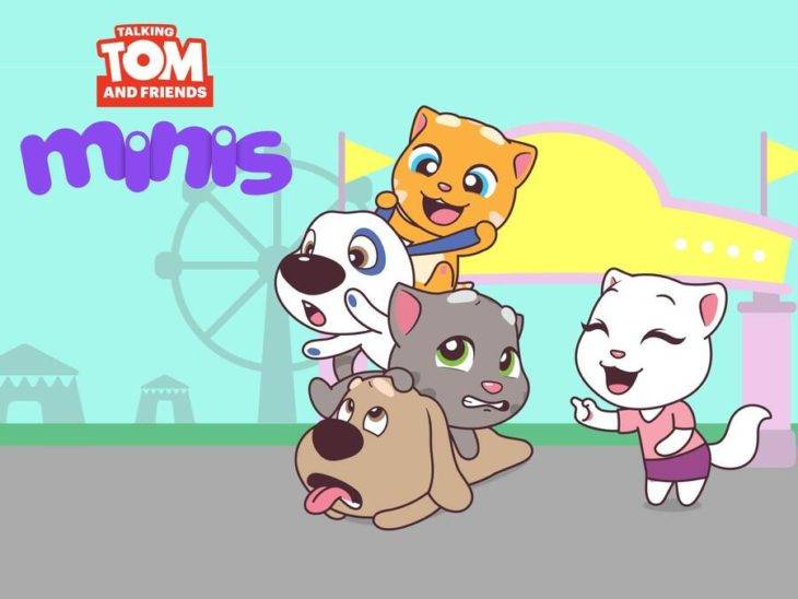 Персонажи из мультфильма Говорящий Том и друзья Мини для срисовки