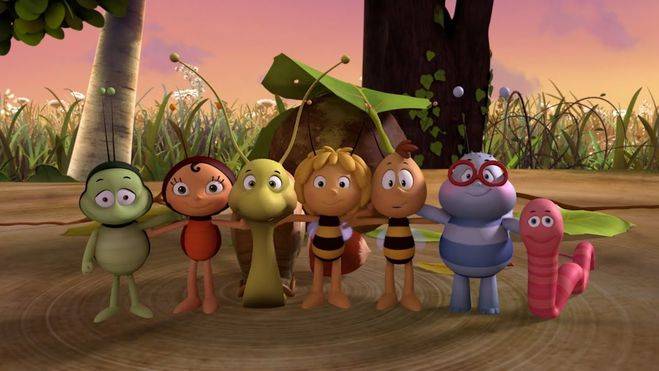 Как зовут персонажей из мультфильма Пчелка Майя?