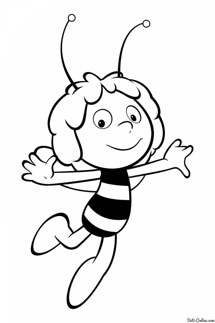 Раскраска Пчелка Майя на детском интернет портале Чурики