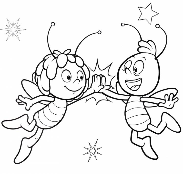 Раскраска Мисс Кассандра из мультика Пчелка Майя, распечатать бесплатно или скачать