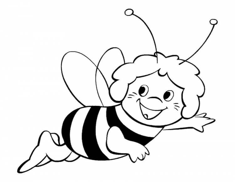 Раскраски учительница, Раскраска Учительница пчела мисс кассандра пчелка Мая