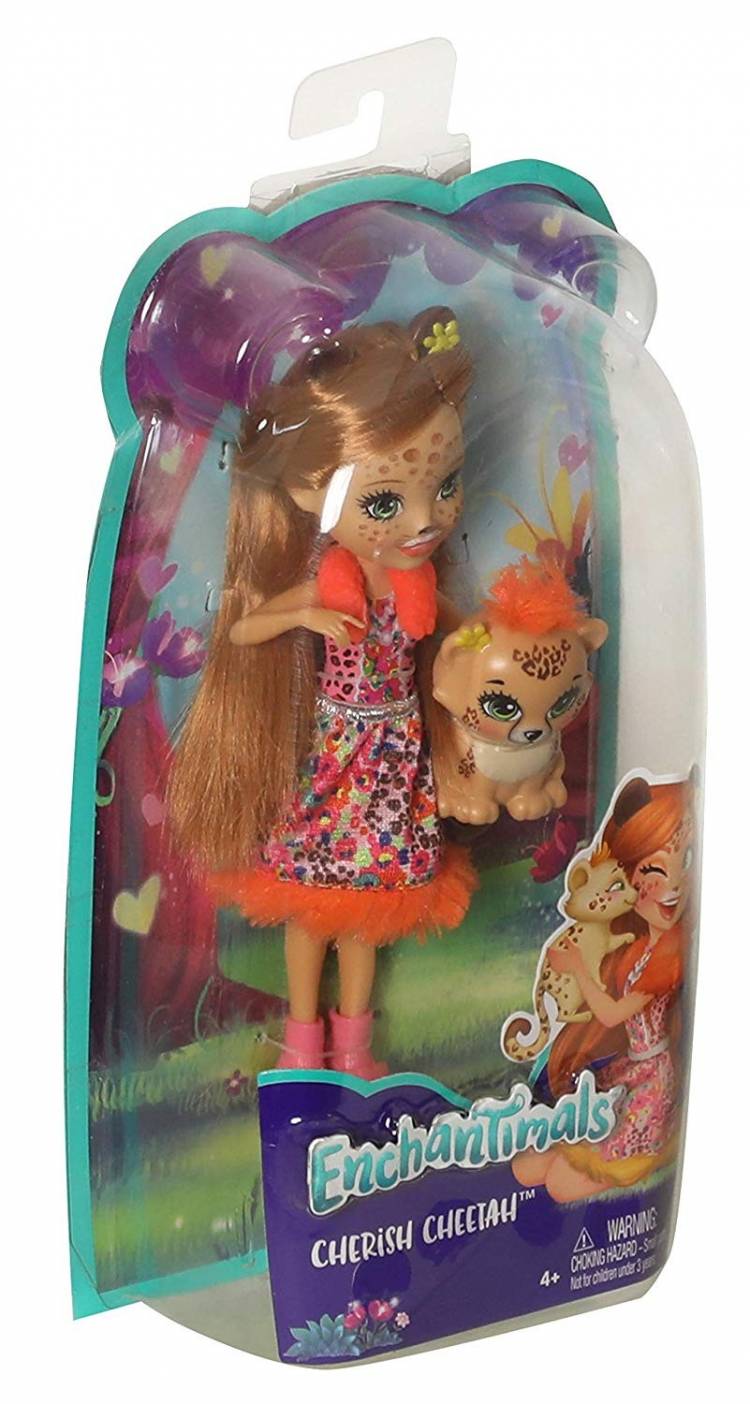 Кукла Энчантималс Гепард Чериш и Квик-Квик Enchantimals Cherish Cheetah Doll amp; Quick-Quick