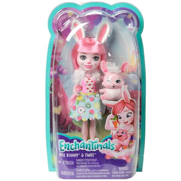 Кукла Enchantimals Кукла с любимой зверюшкой Кролик Бри (FXM