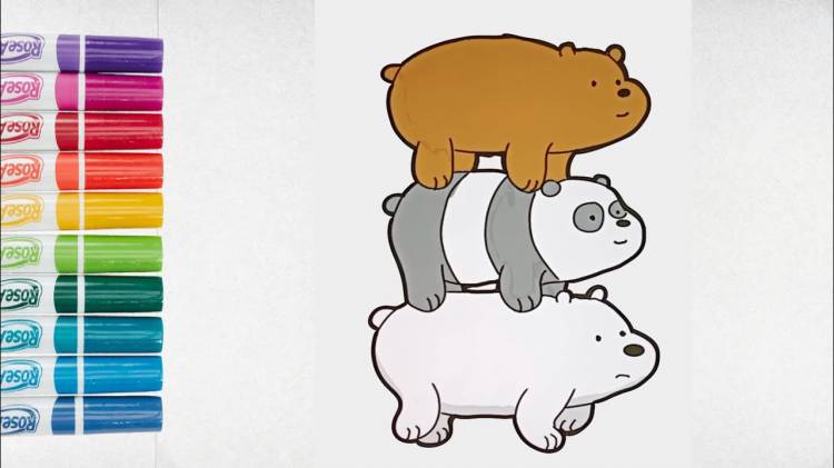 Как нарисовать персонажей мультсериала Вся правда о медведях (We Bare Bears)