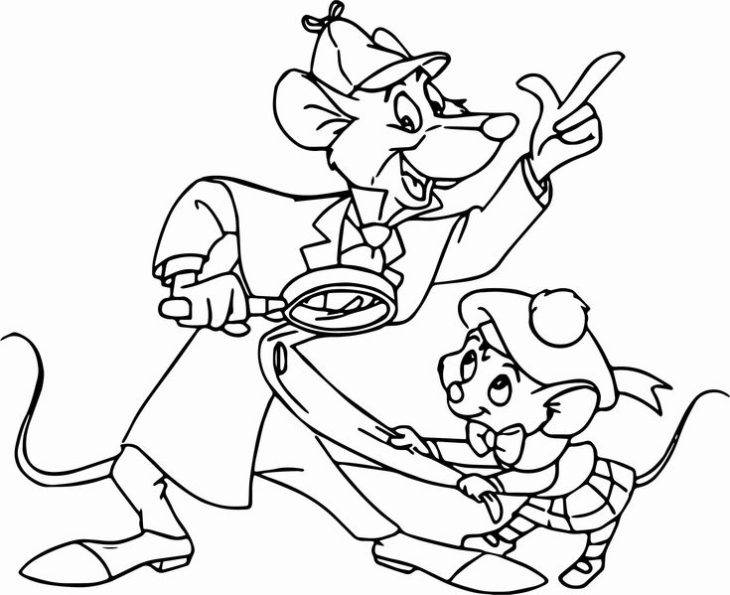 Персонажи из мультфильма Чип и Дейл спешат на помощь для срисовки 