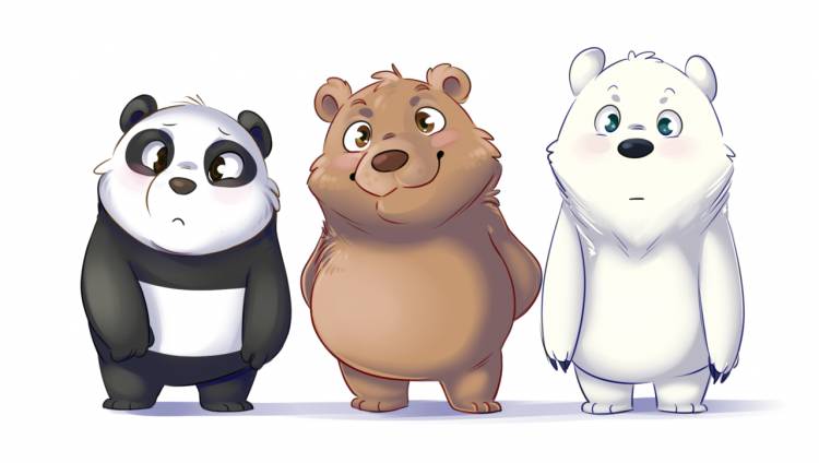Панда и бурый медведь