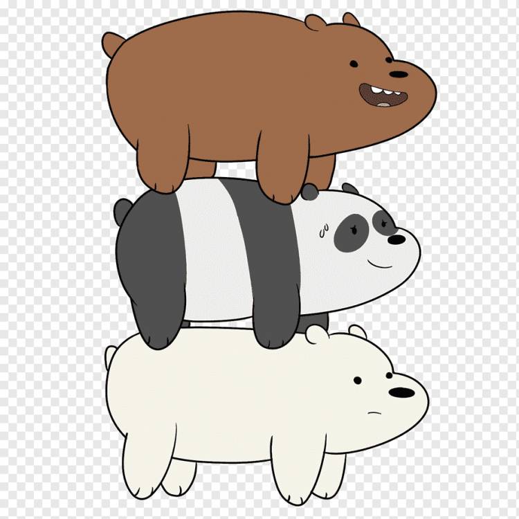 Иллюстрация с тремя медведями, «Обнаженные медведи